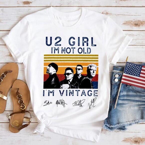Other - U2 Girl Im Not Old Im Classic Rock Band Signature Graphic Fan Collector Tee